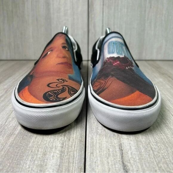 Vans Custom Culture Art Tattoo Ink’d Classic Slip On Skate Shoes Mens Size 10.5 - Picture 4 of 10